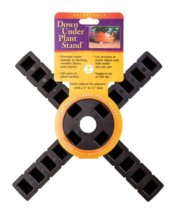 Plant Stand 1 in. H X 12 in. W X 12 in. D Plastic Planter Trivet Black Discount