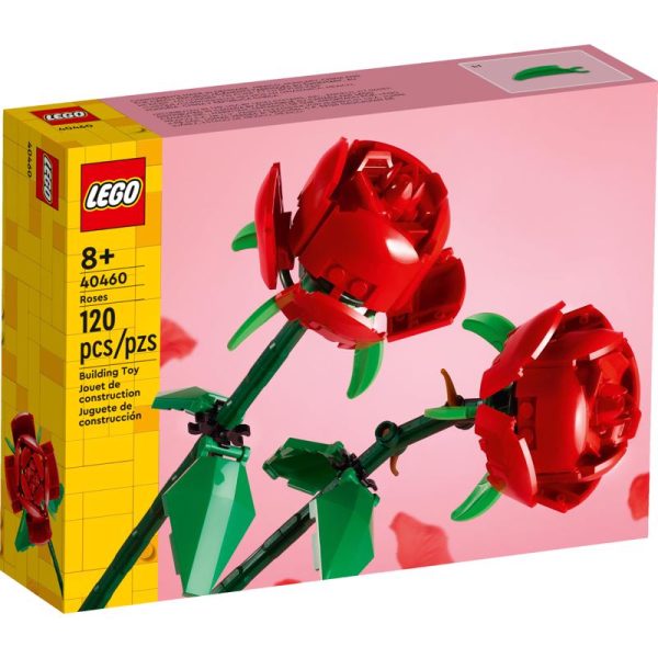 LEGO LEL Flowers Roses ABS Plastic Multicolor 2 pc Sale