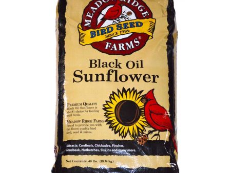 Meadows Ridge Farms All Wild Birds Black Oil Sunflower Seed Bird Seed 40 lb Online Hot Sale