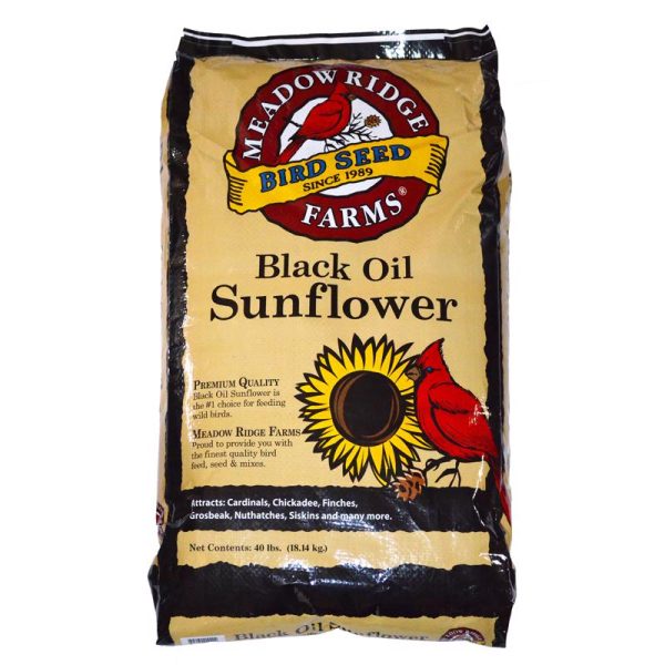 Meadows Ridge Farms All Wild Birds Black Oil Sunflower Seed Bird Seed 40 lb Online Hot Sale