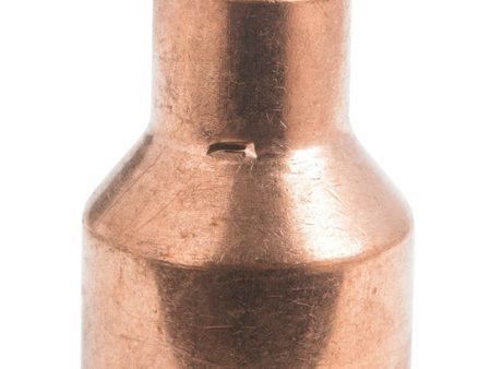 NIBCO 1-1 2 in. Sweat X 3 4 in. D Sweat Copper Coupling with Stop 1 pk Hot on Sale