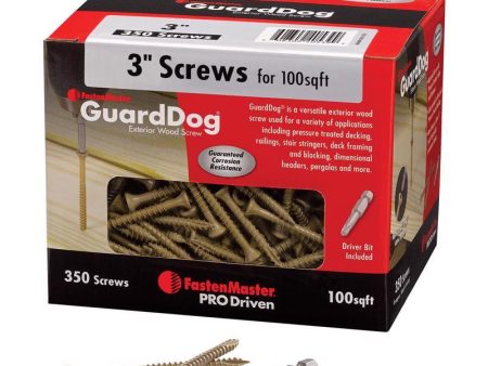 FastenMaster GuardDog No. 10 X 3 in. L Gold Phillips Square Bugle Head Deck Screws 350 pk Online Hot Sale