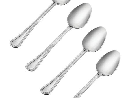 Pfaltzgraff Silver Stainless Steel Flatware Teaspoon Set 4 pk Discount