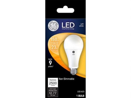 GE A23 E26 (Medium) LED Bulb Soft White 150 Watt Equivalence 1 pk Hot on Sale