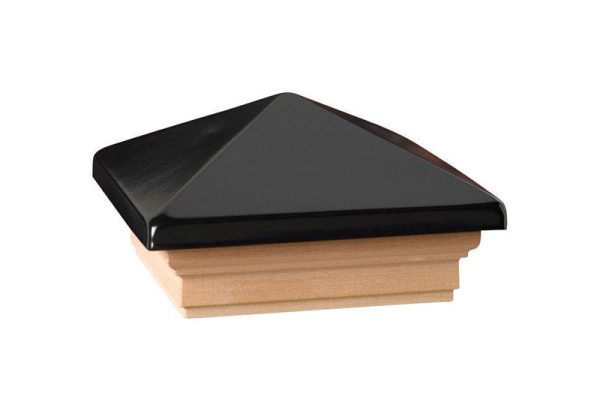 Deckorators 3 in. H X 4 in. W Black Wood Post Cap on Sale