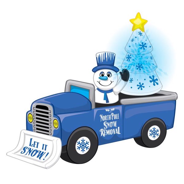 Occasions Snowman In Snow Truck 7.75 ft. Inflatable on Sale