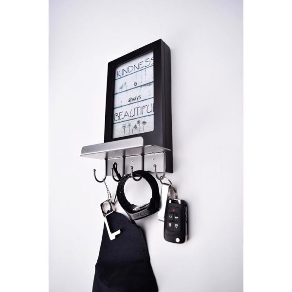 Hi-Jack 9.5 in. H X 6 in. W X 3 in. L Bronze Metal Wood Decor Frame Key Holder on Sale