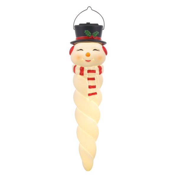 Mr. Christmas LED Blow Mold Snowman Icicle 12 in. Hanging Decor Cheap