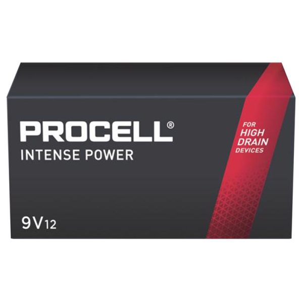 Procell Intense Alkaline 9-Volt 9 V 0.628 mAh Primary Battery PX1604 12 pk Online Sale