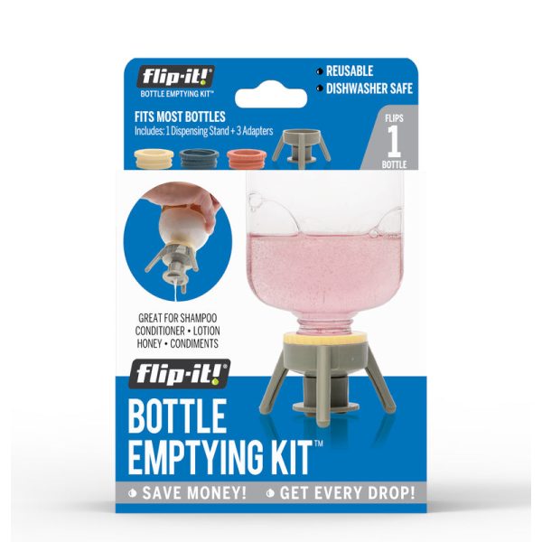 Flip-it! Gray Polypropylene Bottle Emptying Kit Supply