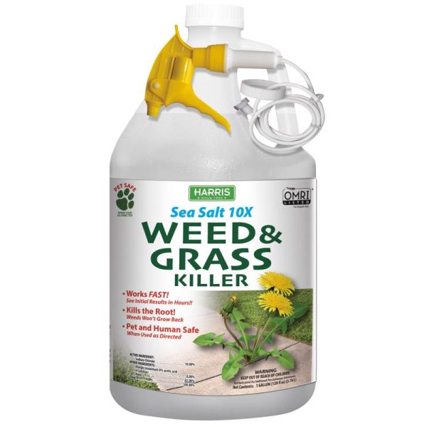 Harris Sea Salt 10X Weed and Grass Weed and Vegetation Killers RTU Liquid 128 oz Supply