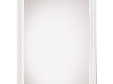 Erias 22 in. H X 16 in. W White Plastic Wall Mirror Online Sale