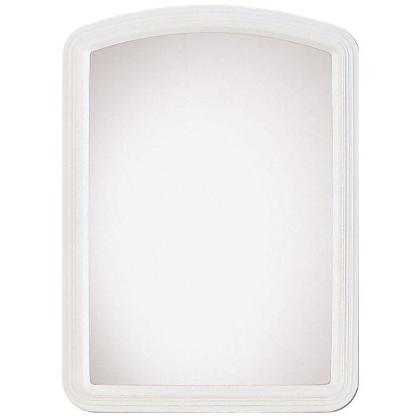 Erias 22 in. H X 16 in. W White Plastic Wall Mirror Online Sale