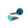 Core Kitchen Polypropylene Blue Silver Measuring Spoon Set Sale