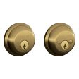 Schlage B-Series Antique Brass Brass Double Cylinder Deadbolt Cheap