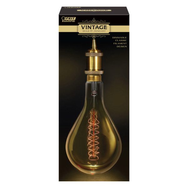 Feit 60 W PS52 Decorative Incandescent Bulb E26 (Medium) Amber 1 pk Online Sale