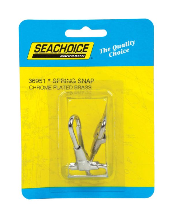 Seachoice Chrome-Plated Brass 2-1 8 in. L X 1 in. W Spring Snaps 2 pk Hot on Sale