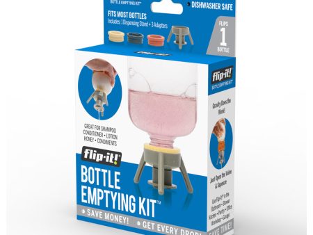 Flip-it! Gray Polypropylene Bottle Emptying Kit Supply