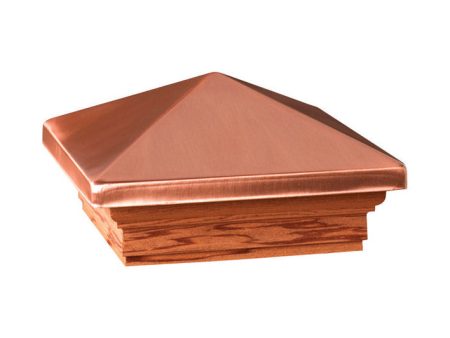 Deckorators 3.5 in. H X 6 in. W Copper Wood Post Cap For Sale