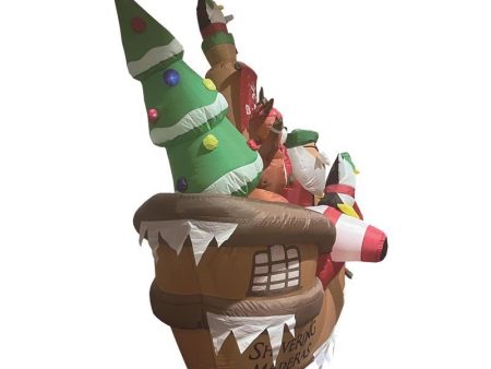 Celebrations Long Pirate Santa Boat 9 ft. Inflatable on Sale