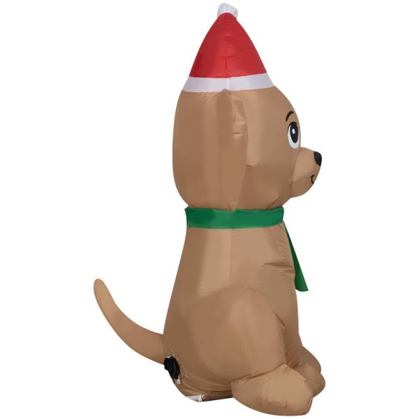 Gemmy Christmas Inflatable Golden Retriever 42 in. Inflatable For Cheap