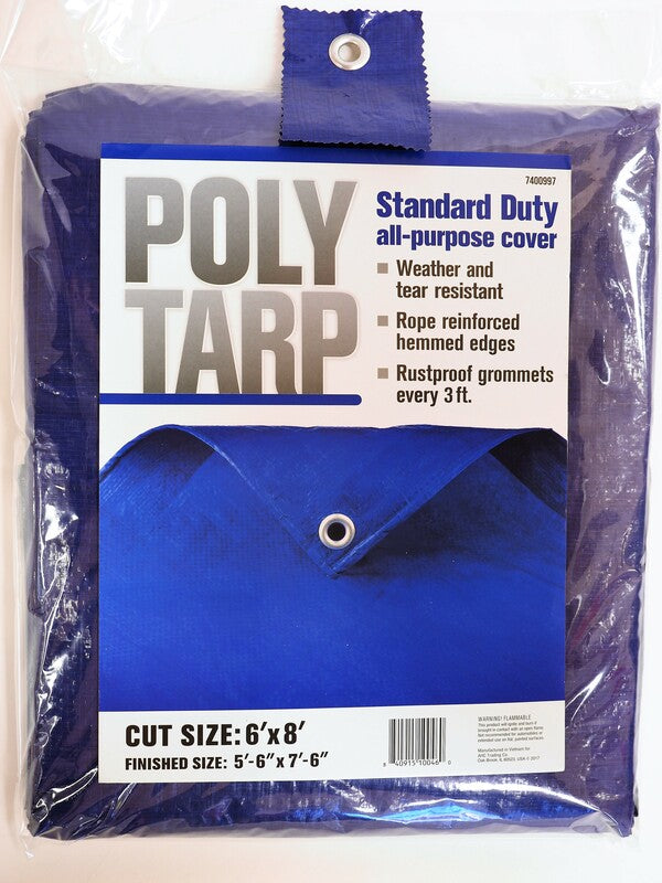 Projex 6 ft. W X 8 ft. L Light Duty Polyethylene Tarp Blue Online Hot Sale