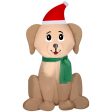 Gemmy Christmas Inflatable Golden Retriever 42 in. Inflatable For Cheap