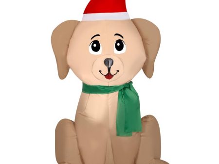 Gemmy Christmas Inflatable Golden Retriever 42 in. Inflatable For Cheap