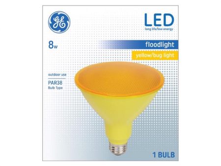 GE PAR 38 E26 (Medium) LED Floodlight Bulb Yellow 90 Watt Equivalence 1 pk Online now