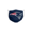 FOCO Household Multi-Purpose New England Patriots Face Mask Multicolored 1 pk For Discount