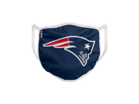 FOCO Household Multi-Purpose New England Patriots Face Mask Multicolored 1 pk For Discount