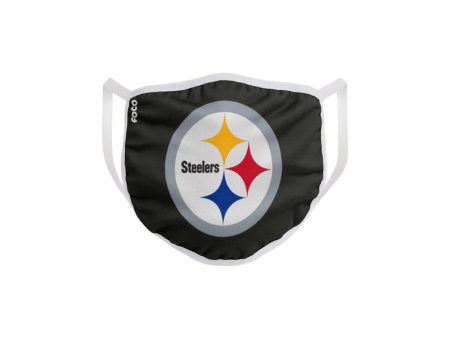 FOCO Household Multi-Purpose Pittsburgh Steelers Face Mask Multicolored 1 pk For Sale