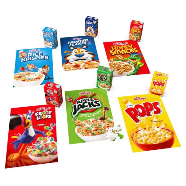 Spin Master Kellogg s Cereal Fun Pack Puzzles Multicolored Online now