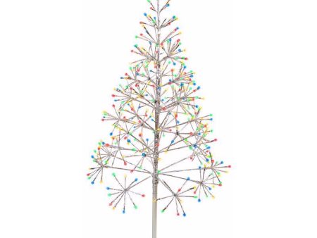 Celebrations Platinum LED Multi Shimmering Tree 4.5 ft. Pathway Decor For Sale