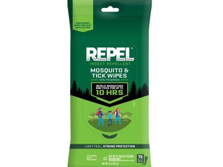 Repel Insect Repellent Towelettes For Mosquitoes Ticks 15 ct For Discount