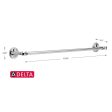 Delta Silverton Polish Chrome Towel Bar 24 in. L Die Cast Zinc For Discount