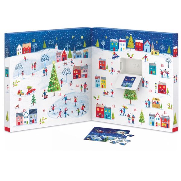 Eurographics Christmas Advent Calendar Puzzle Cardboard Multicolored 1200 pc Discount