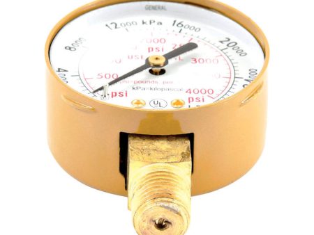 Forney 5.75 in. L X 3.88 in. W Oxygen Gauge Brass 1 pk Online Sale