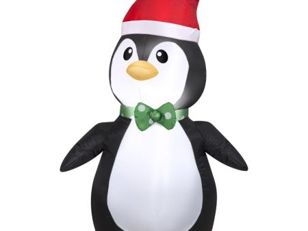 Gemmy Christmas Inflatable Penguin with Santa Hat 42 in. Inflatable Supply