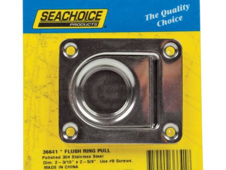 Seachoice Polished Stainless Steel 2-3 16 in. L X 2-5 8 in. W Flush Ring Pull 1 pk Online Hot Sale