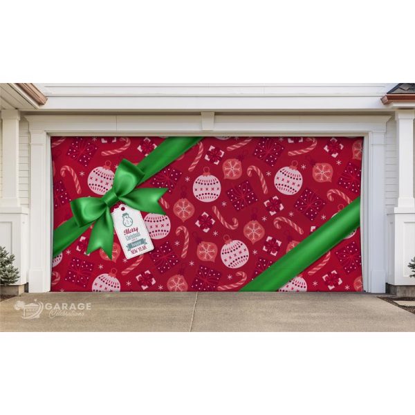 Celebrations Merry Christmas and Happy New Year 7 ft. x 16 ft. Garage Door Cover Discount