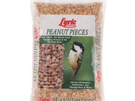 Lyric Chickadee and Nuthatch Peanut Pieces Wild Bird Food 5 lb Online now