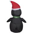 Gemmy Christmas Inflatable Penguin with Santa Hat 42 in. Inflatable Supply