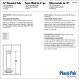 Plumb Pak 1-1 4 in. D X 12 in. L Brass Extension Tube Supply