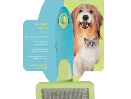 UGroom Blue Green Cat Dog Slicker Brush 1 pk Supply