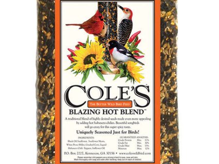 Cole s Blazing Hot Blend Assorted Species Black Oil Sunflower Wild Bird Food 20 lb Supply