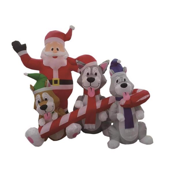 Celebrations Santa With Dogs 6 ft. Inflatable Online