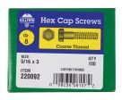 Hillman 5 16 in. D X 3 in. L Heat Treated Steel Hex Head Cap Screw 100 pk Fashion