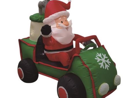 Celebrations Santa in Golf Cart 6 ft. Inflatable Cheap