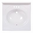 Arstar Standard Cultured Marble Bathroom Sink 25 in. W X 22 in. D White Hot on Sale